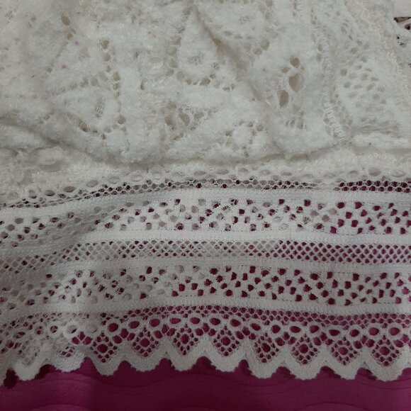 Boho crochet lace feminine bra top longline bralette - Picture 6 of 10